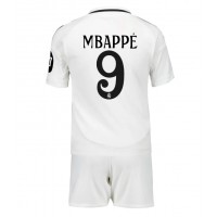 Real Madrid Kylian Mbappe #9 Domáci Detský futbalový dres 2024-25 Krátky Rukáv (+ trenírky)